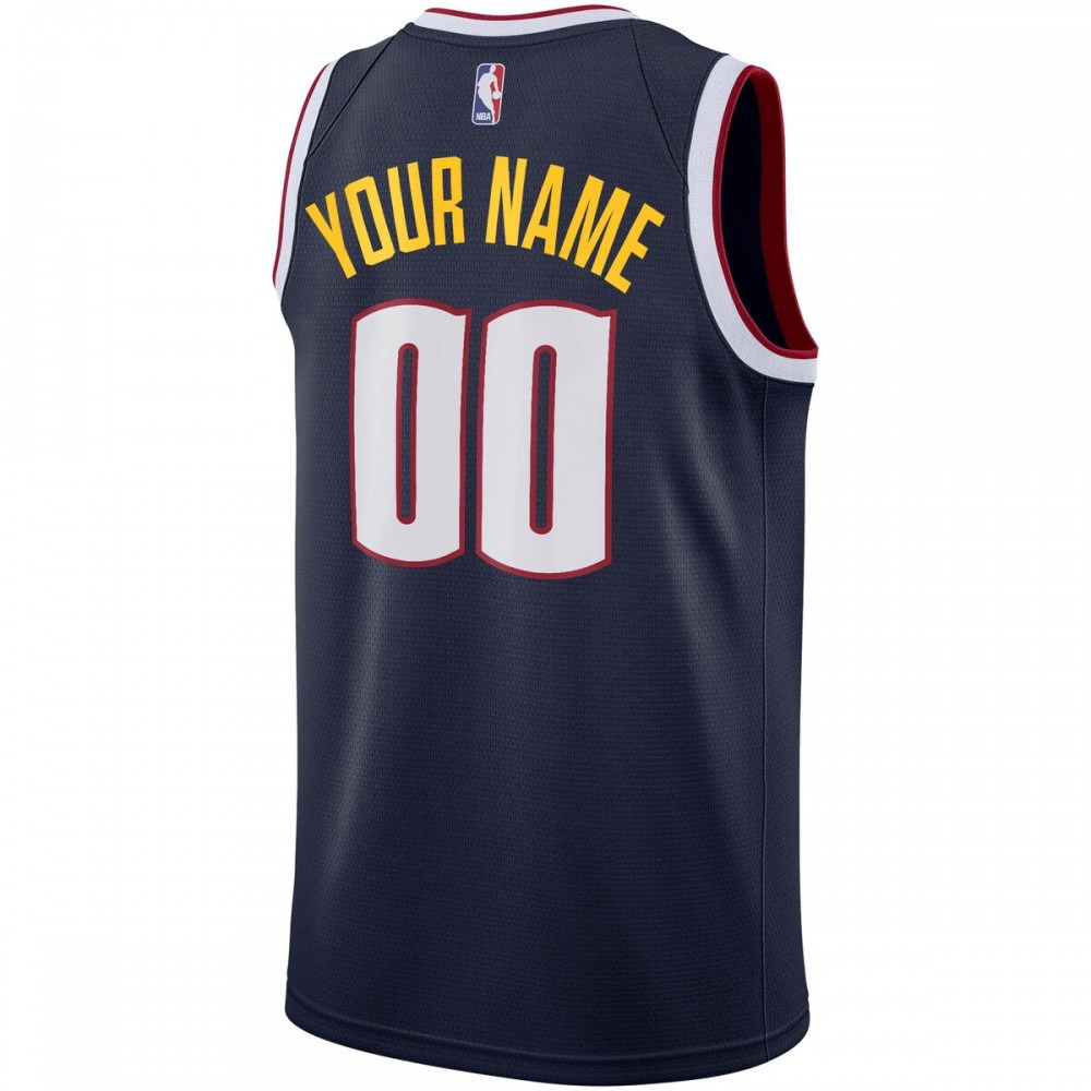 Denver Nuggets Custom Swingman Jersey Navy - Icon Edition-Pro Kit Vault | Brand New 26/27 Sports Jerseys